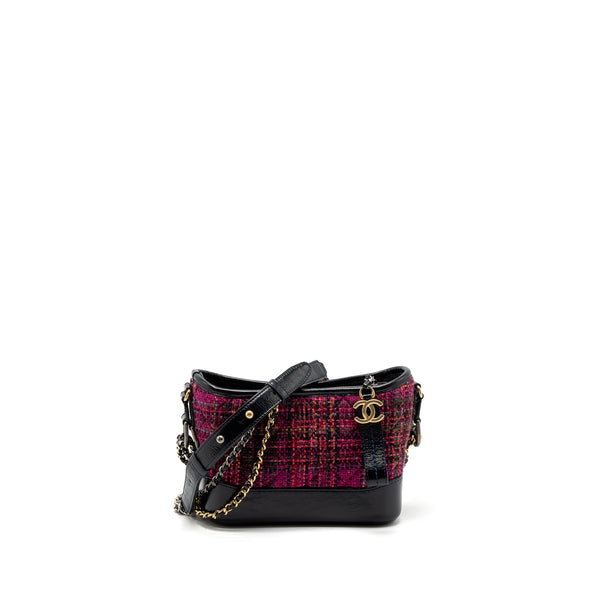 Chanel Small Gabrielle Hobo Bag Tweed/Calfskin Multicolour Multicolour Hardware