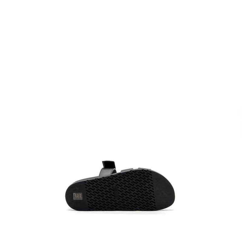 Hermes Size 44 Chypre Sandals Calfskin Black