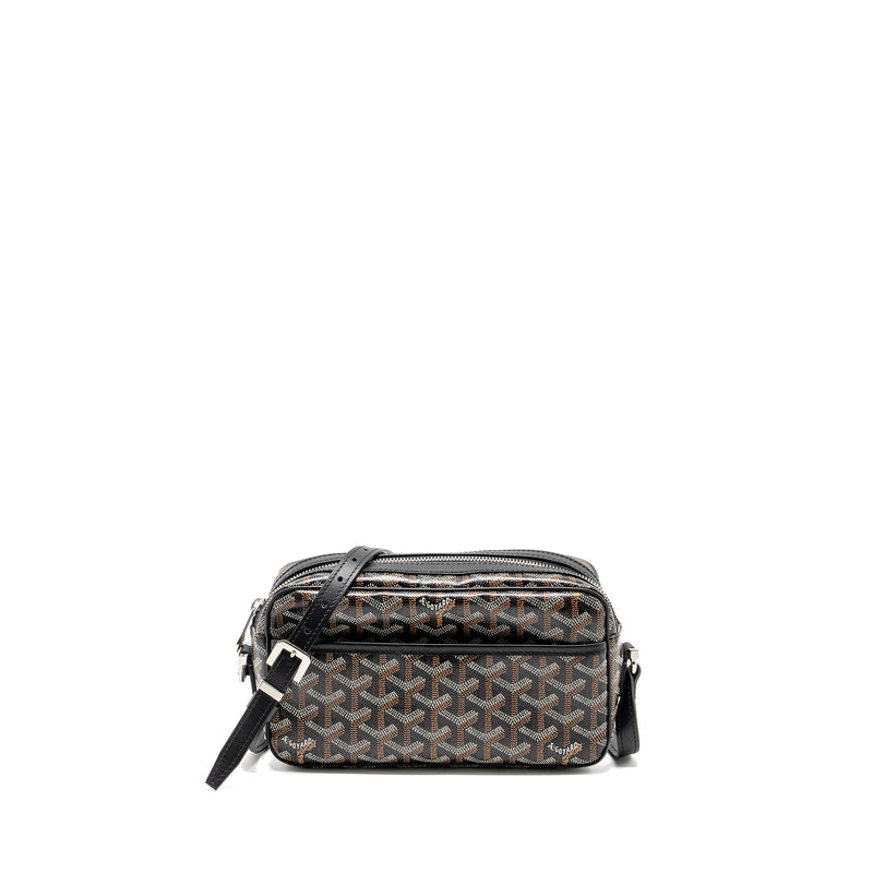 Goyard Cap Vert PM Crossbody Bag Goyardine Canvas/Leather Black SHW