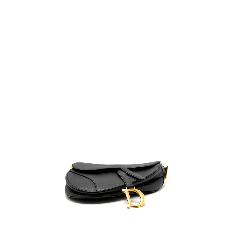 Dior Medium Saddle Bag Grained Calfskin Black GWH