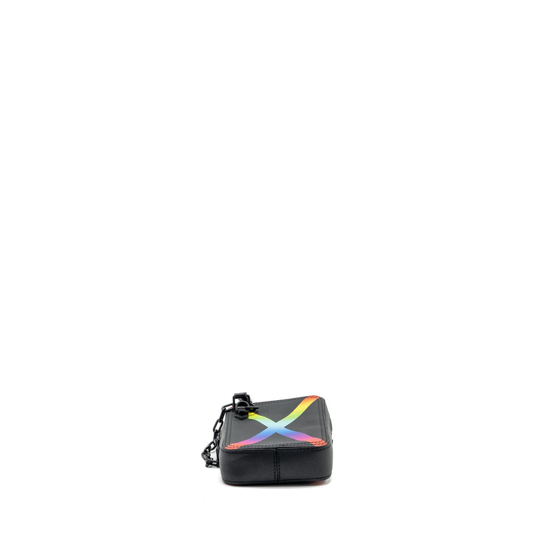 Louis Vuitton Danube Messenger Bag Taiga Black/Rainbow Black Hardware