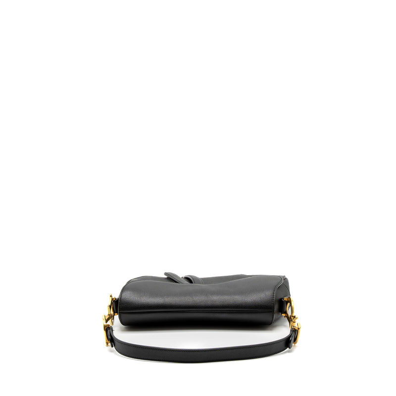 Dior Medium Saddle Bag Grained Calfskin Black GWH