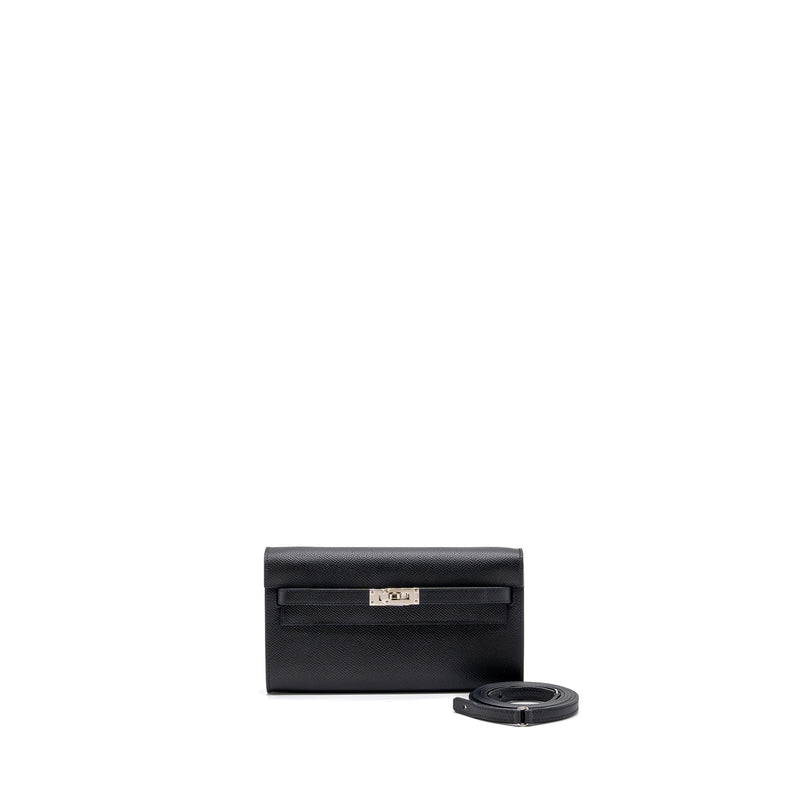 Hermes Kelly To Go Epsom Black SHW Stamp U