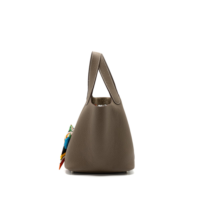 Hermes picotin 18 lock bag clemence etoupe SHW stamp Z