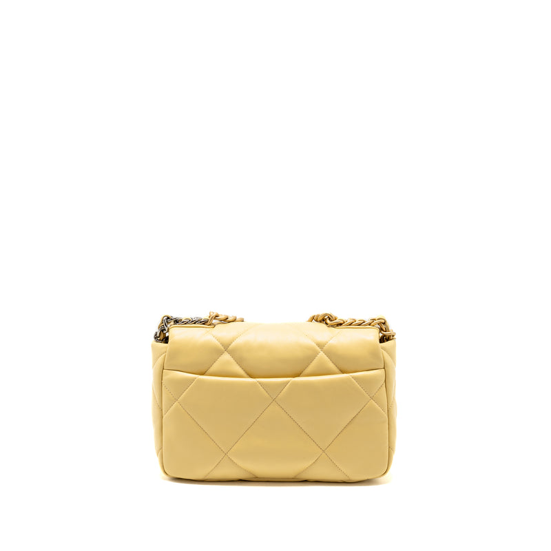 Chanel Small 19 Bag Lambskin Yellow Multicolour Hardware (Microchip)