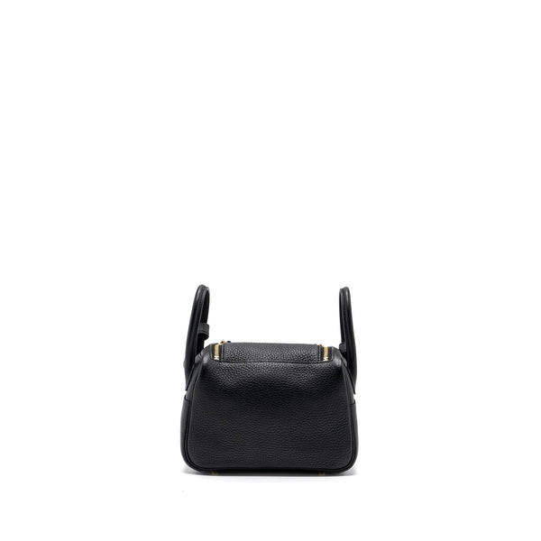 Hermes mini lindy clemence black GHW stamp Z