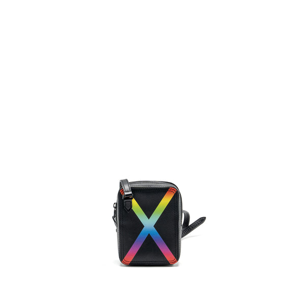 Louis Vuitton Danube Messenger Bag Taiga Black/Rainbow Black Hardware