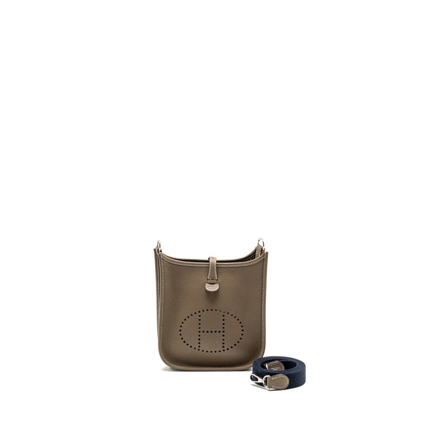 Hermes Mini Evelyne Clemence Etoupe SHW Stamp Y