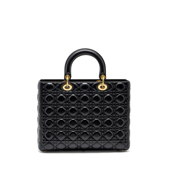 Dior Large Lady Dior Lambskin Black GHW