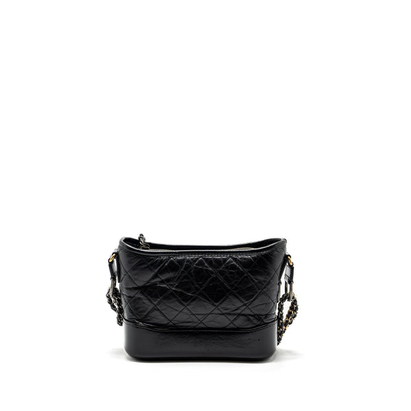 Chanel small Gabrielle hobo bag calfskin black multicolour Hardware