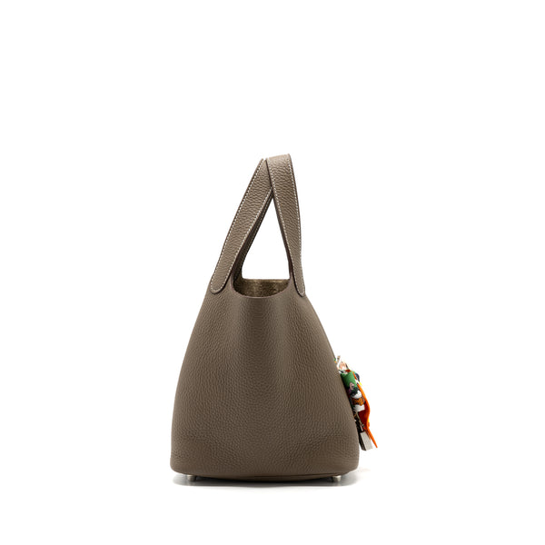 Hermes picotin 18 lock bag clemence etoupe SHW stamp Z