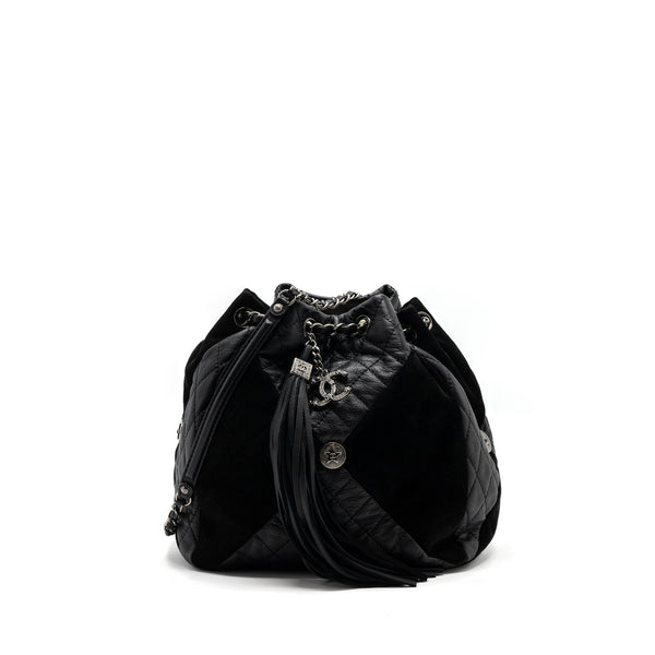 Chanel Bucket Bag Goatskin/Sue Calfskin Black SHW