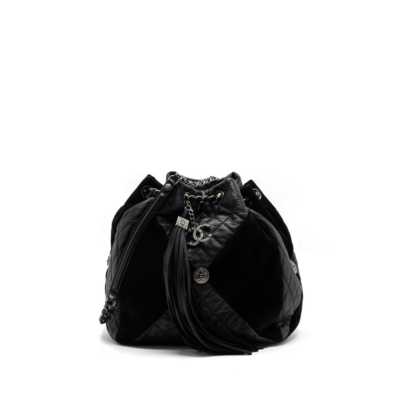 Chanel Bucket Bag Goatskin/Sue Calfskin Black SHW