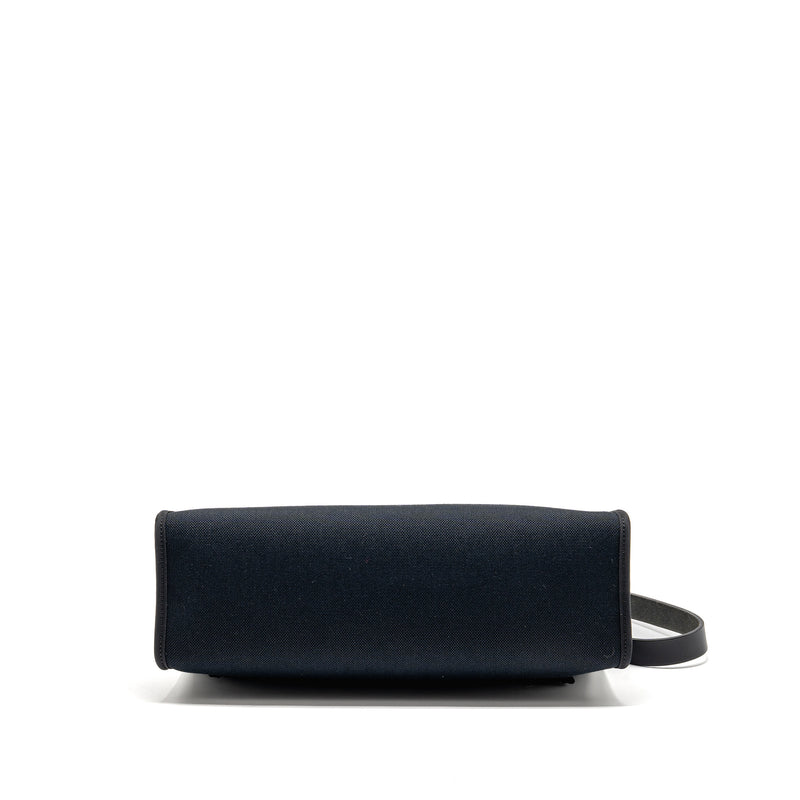 Hermes Herbag 31 Zip Bag canvas / hunter leather black SHW stamp C