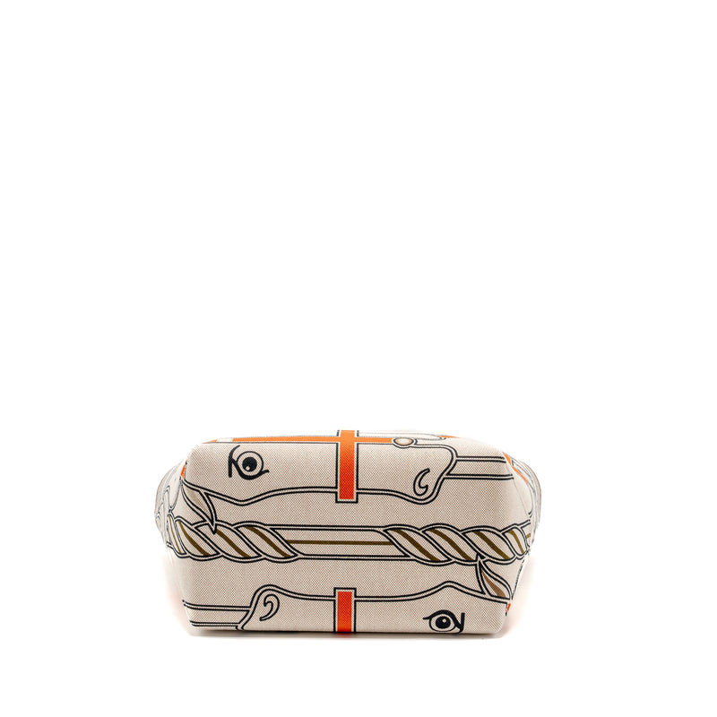 Hermes Steeple 25 canvas/ swift beige / gold SHW stamp B