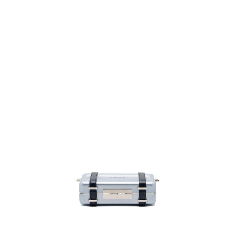 Dior X Rimowa clutch trunk bag aluminium / calfskin silver / black SHW