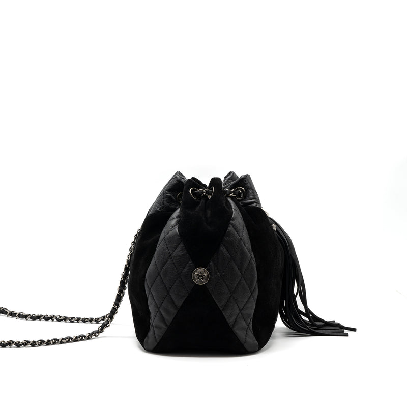 Chanel Bucket Bag Goatskin/Sue Calfskin Black SHW