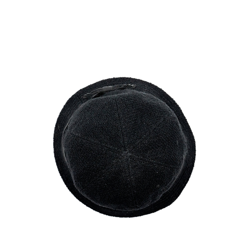 Chanel Size 57 Bucket Hat Wool Black