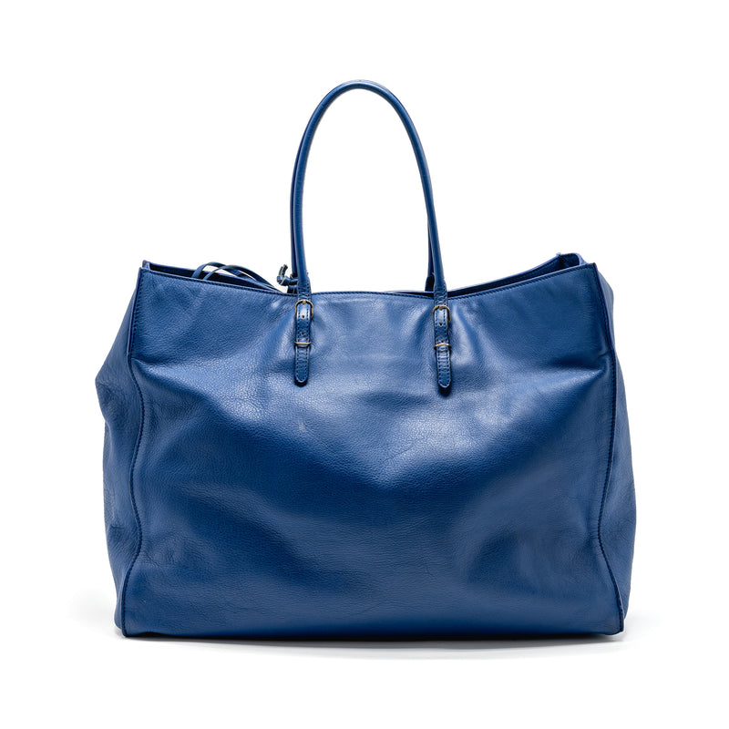 Balenciaga Papier A4 Tote Bag Leather Blue SHW