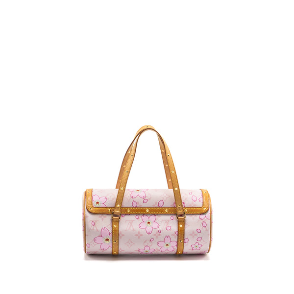 Louis Vuitton Limited Edition Cherry Blossom Papillon Bag Monogram Canvas Pink GHW