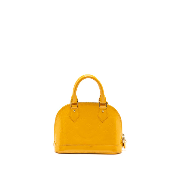 Louis Vuitton alma bb patent yellow LGHW