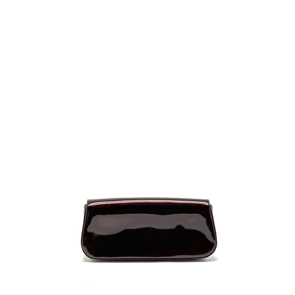 Louis Vuitton sobe clutch patent leather dark purple GHW