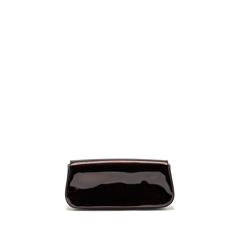 Louis Vuitton sobe clutch patent leather dark purple GHW