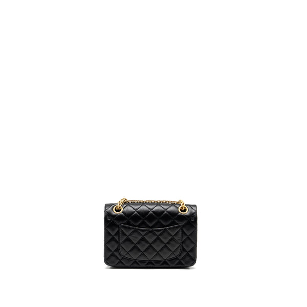 Chanel Mini 2.55 Reissue Aged Calfskin Black GHW (Microchip)