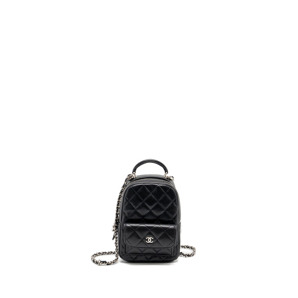 Chanel 24c Mini Backpack/Crossbody Bag Caviar Black SHW(Microchip)
