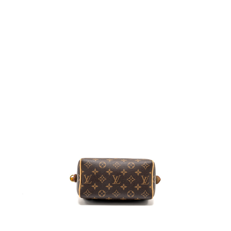 LOUIS VUITTON Speedy Bandouliere 20 Monogram Canvas with Black Strap GHW