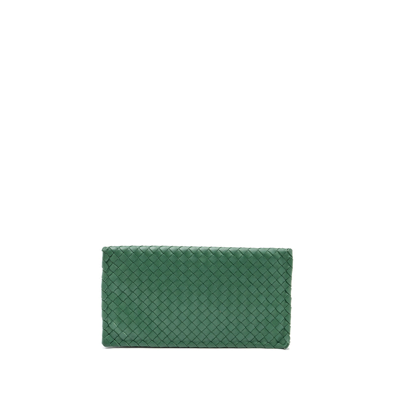 Bottega veneta clutch Nappa green Black hardware