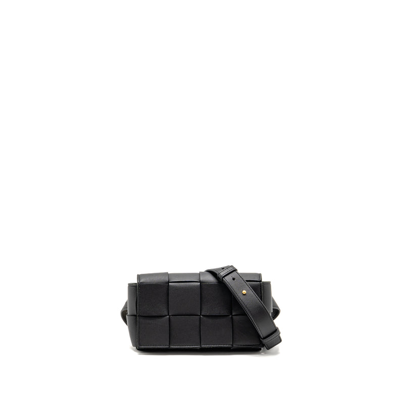 Bottega Veneta Cassette Belt Bag Lambskin Black GHW