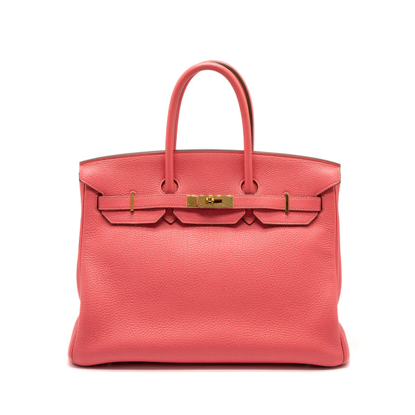 Hermes Birkin 35 Togo Rose Lipstick GHW