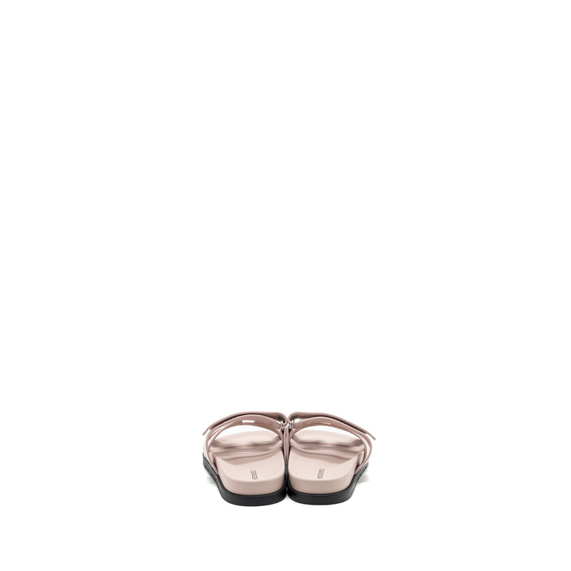 Hermes size 36.5 chypre sandals suede / mauve pale
