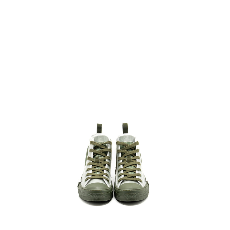 Dior Size 39 B23 Oblique High-top Sneaker Green/Oblique