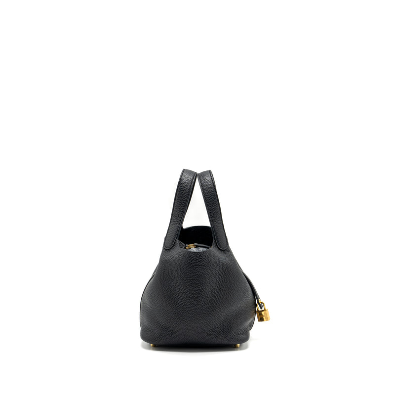 Hermes picotin 18 lock bag clemence black GHW stamp C