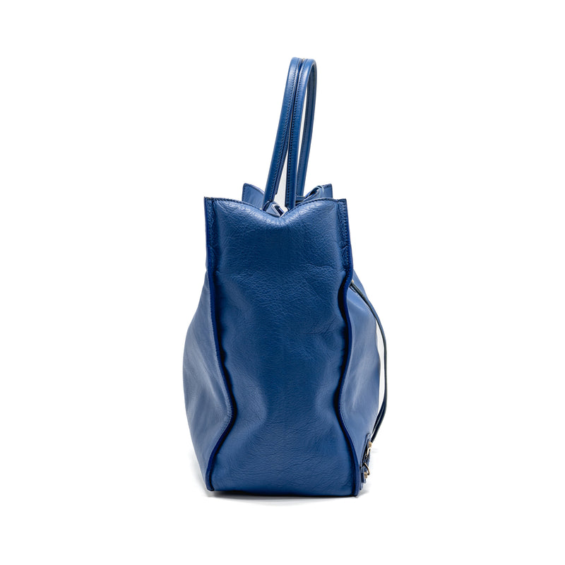 Balenciaga Papier A4 Tote Bag Leather Blue SHW