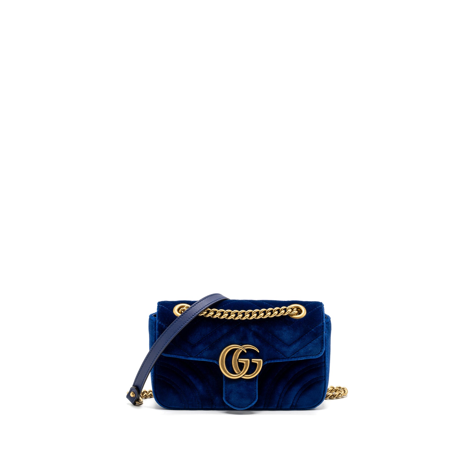 Gucci velvet blue bag deals