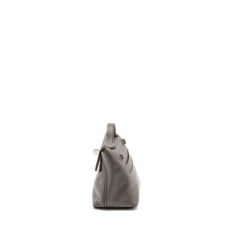 Hermes Mini 2424 24/24-21 Bag evercolor / swift gris etain SHW stamp Z