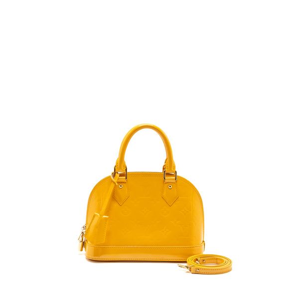 Louis Vuitton alma bb patent yellow LGHW