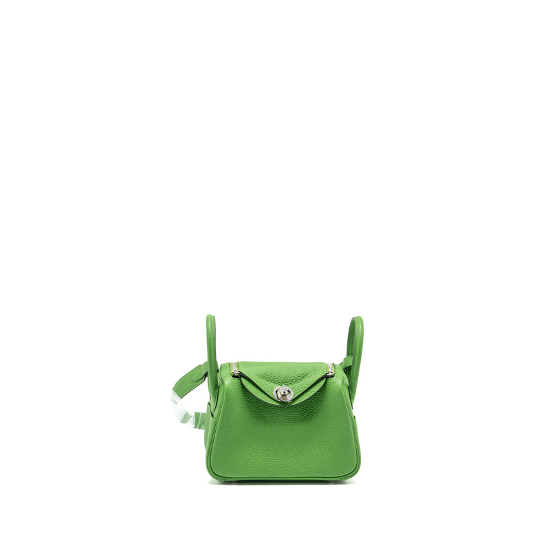 Hermes Mini Lindy Clemence Vert Yucca SHW stamp B