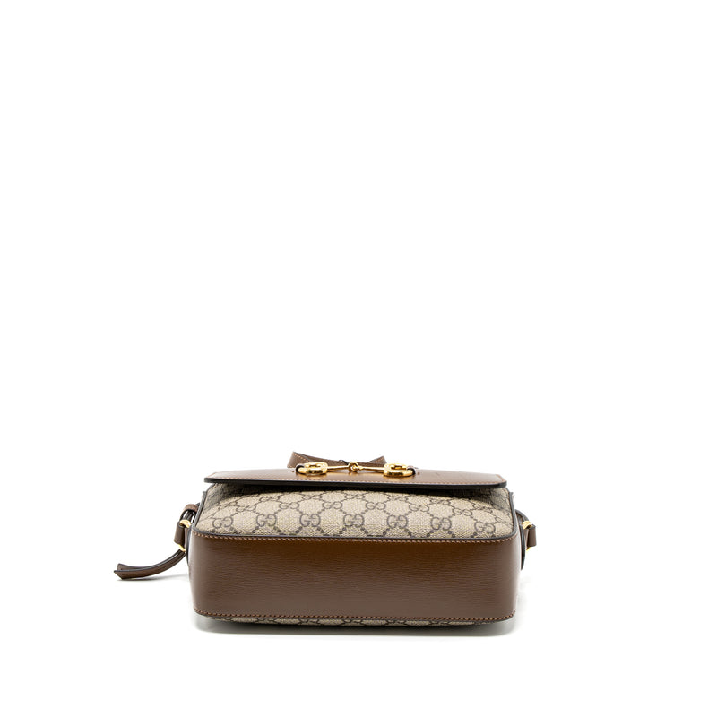Gucci Small Horsebit 1955 Shoulder Bag GG Supreme Canvas GHW