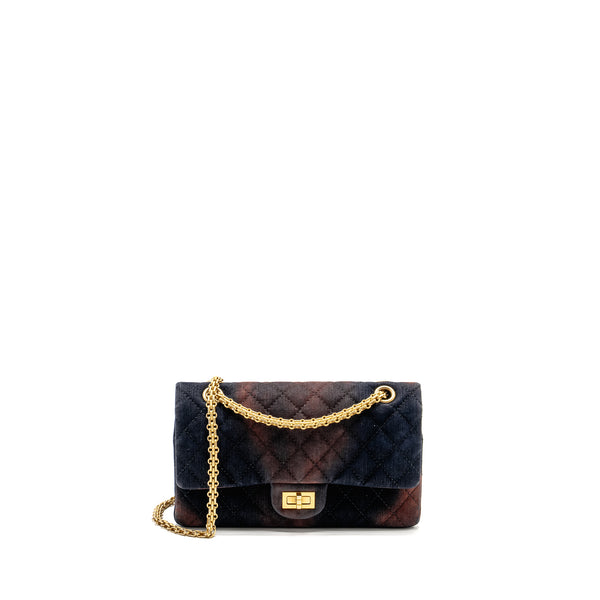 Chanel Small 2.55 Reissue Flap Bag Ombre Velvet Multicolour GHW