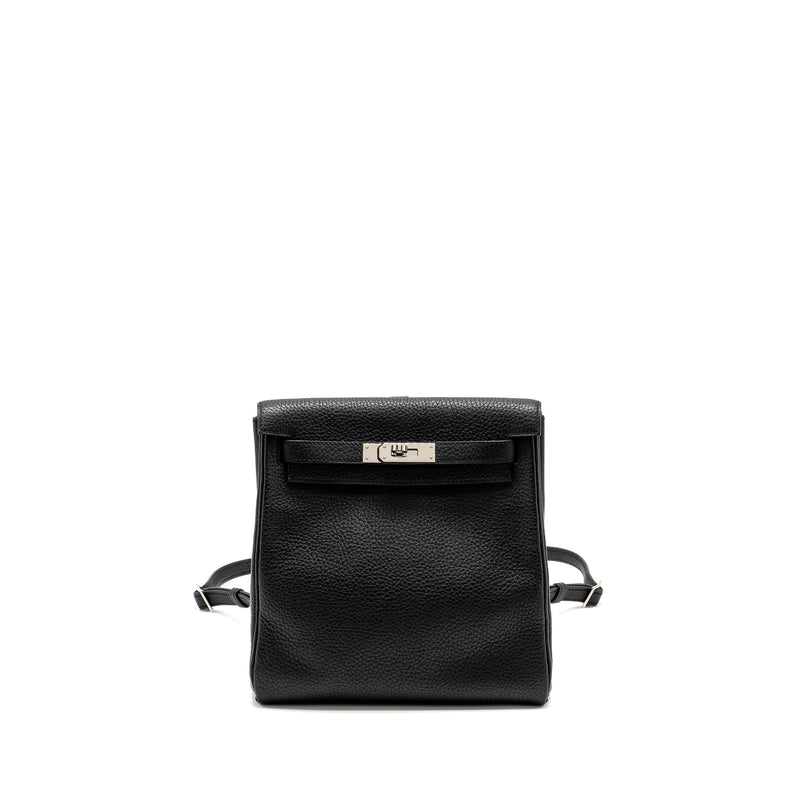 Hermes Kelly Ado Backpack Clemence Black SHW Stamp C