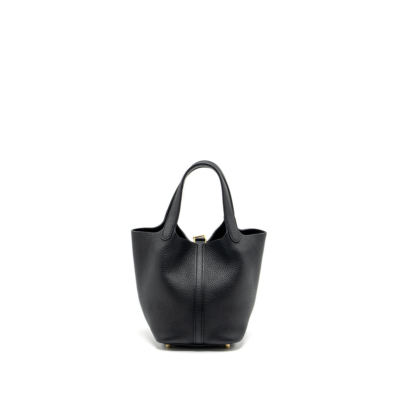 Hermes picotin 18 lock bag clemence black GHW stamp C