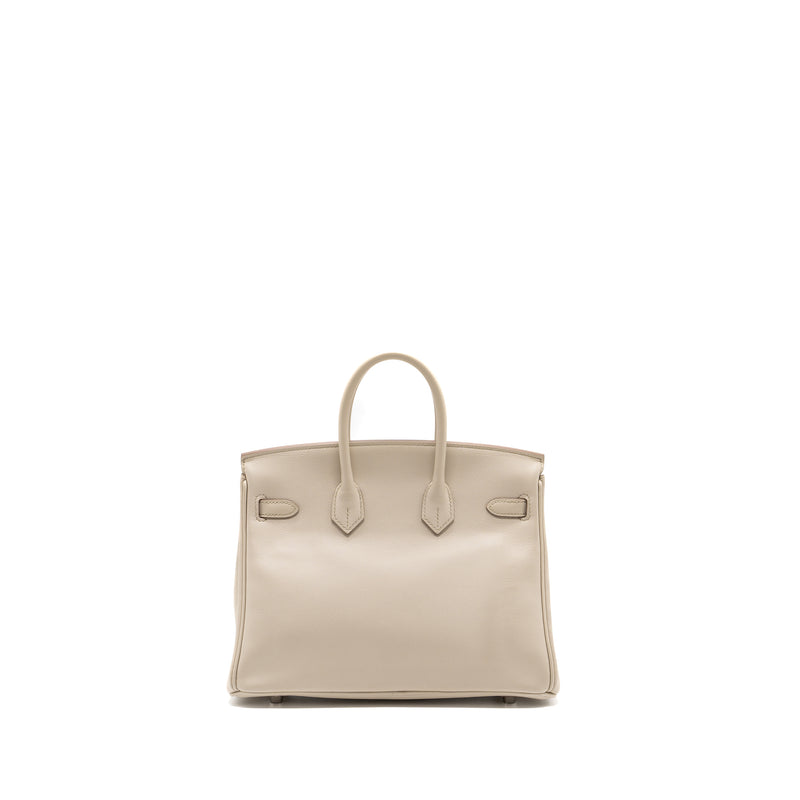 Hermes Birkin 25 Swift Beton SHW Stamp C
