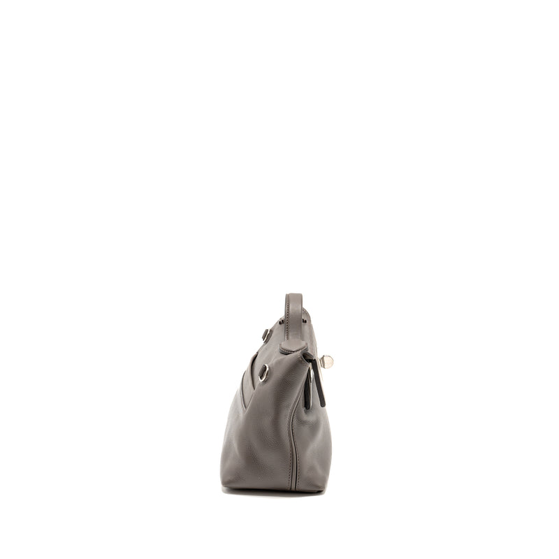 Hermes Mini 2424 24/24-21 Bag evercolor / swift gris etain SHW stamp Z
