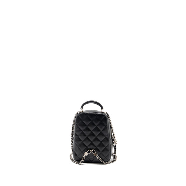 Chanel 24c Mini Backpack/Crossbody Bag Caviar Black SHW(Microchip)
