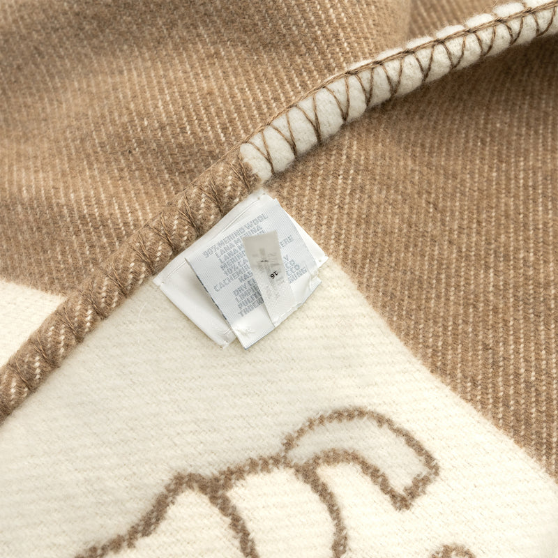 Hermes Adada Avalon Baby Blanket Noisette Moyen/ Blanc