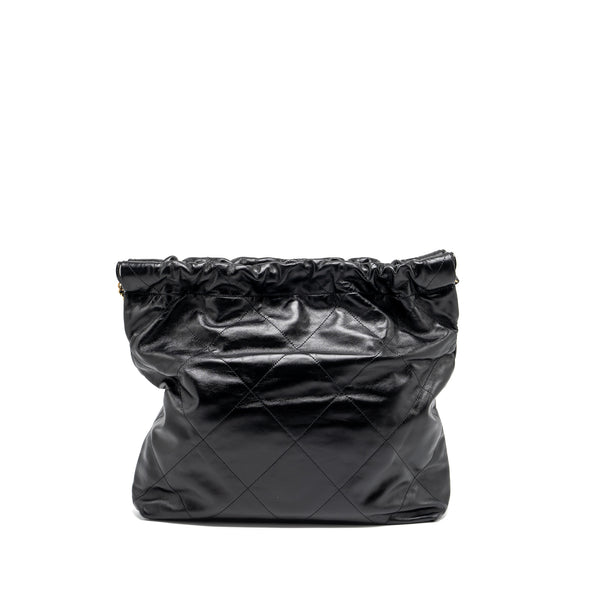 Chanel Medium 22 Bag Shiny Calfskin Black GHW (Microchip)